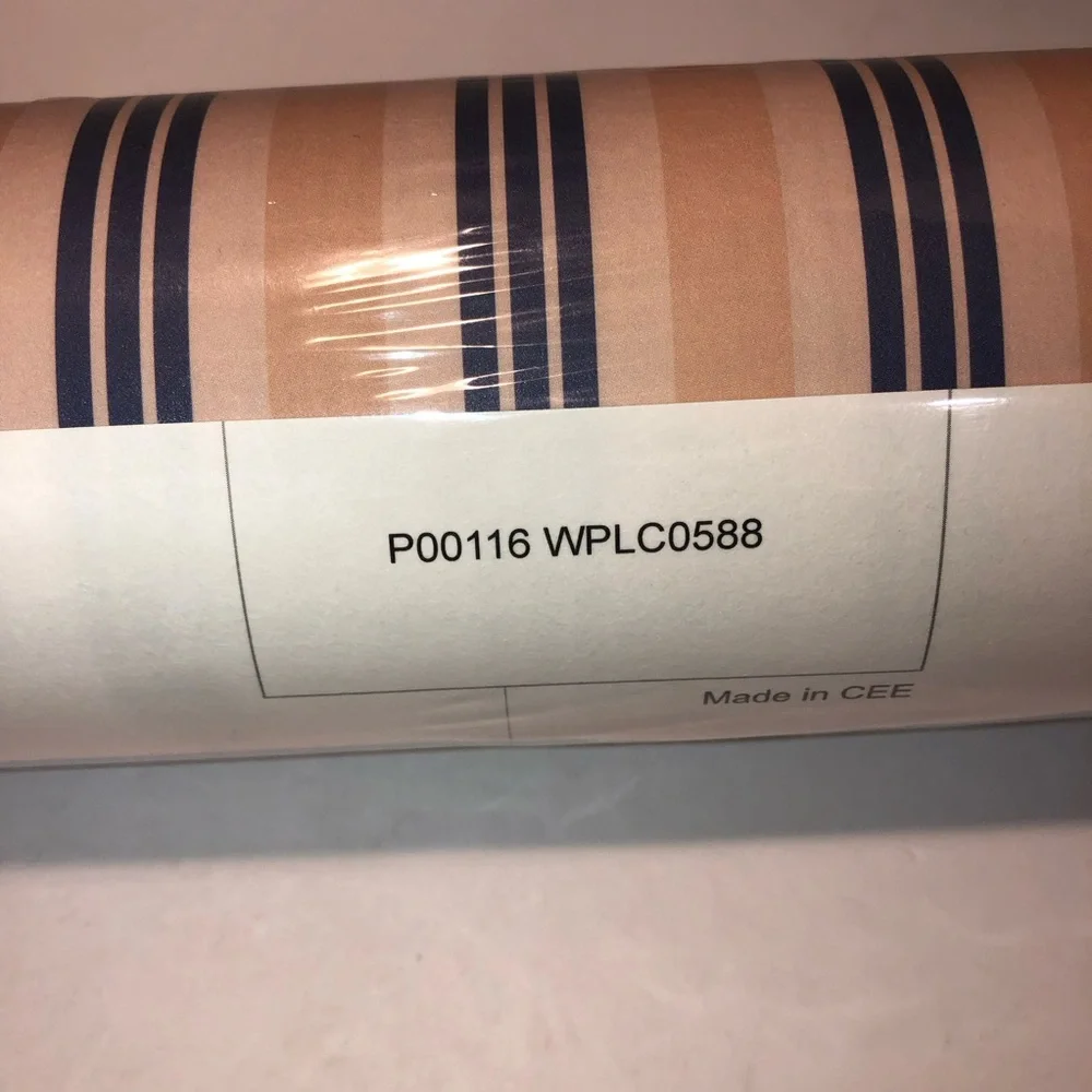 New Anthropologie Papier Villa Vertical Stripe Apricot Pink Wallpaper Wall Mural